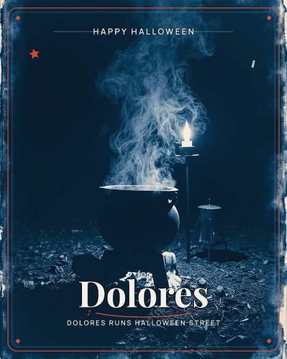 Personalized halloween song for Dolores,  style