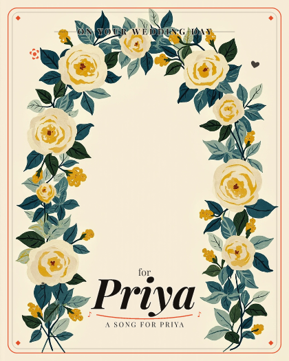 Personalized wedding song for Priya, tender acoustic ballad style