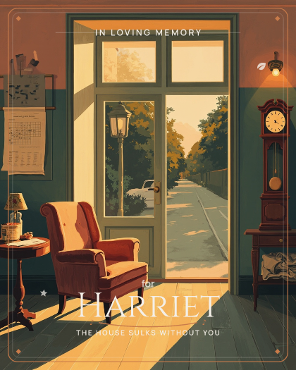 Personalized memory song for Harriet, intimate piano ballad style