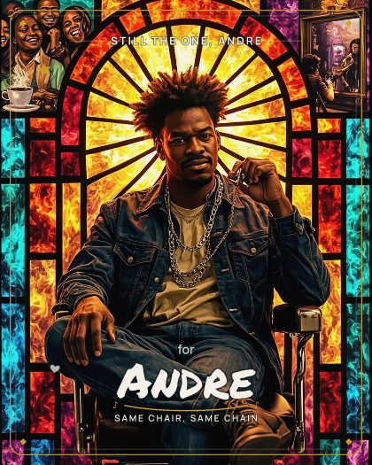 Personalized just because song for Andre, modern hip-hop style